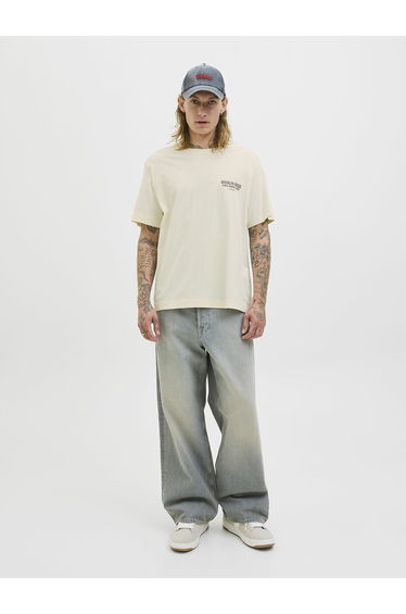 Crew Neck T-Shirt with Printed Back