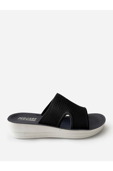 Textured Slip-On Comfort Sandals