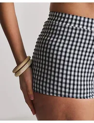 Gingham Bikini Shorts - 1