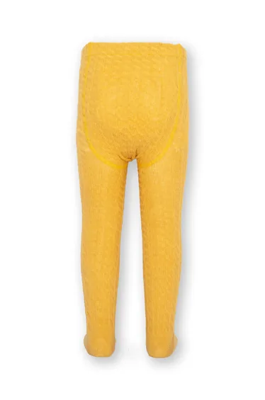 Cable tights ochre