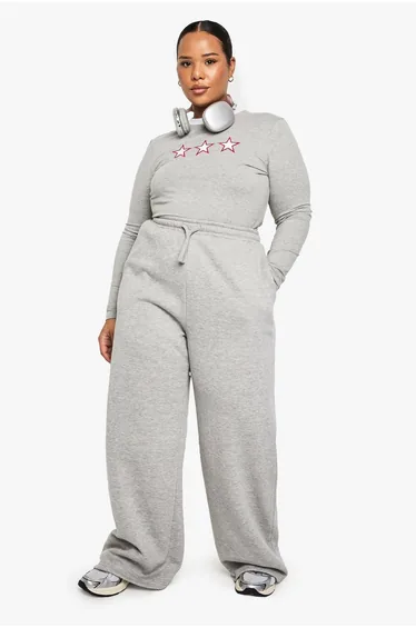 PLUS STAR ICON WIDE LEG JOGGER
