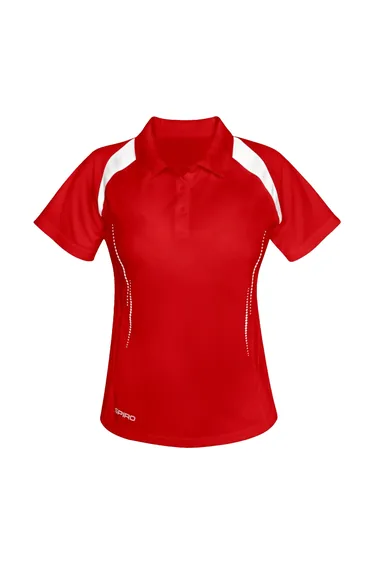 بلوزة بولو رياضية نسائية - أحمر /أبيض