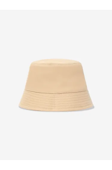 Girls Logo Bucket Hat in Beige