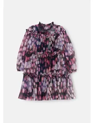 Cara Printed Swing Mesh Dress - Multi - 4