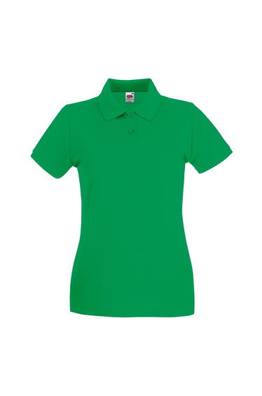 Fruit of the Loom Womens/Ladies Premium Cotton Pique Lady Fit Polo Shirt - Kelly Green