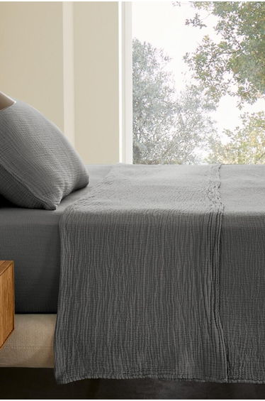 Yafa Flat Sheet in Organic Cotton Muslin