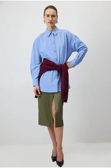 RELAXED FIT POPLIN SHIRT