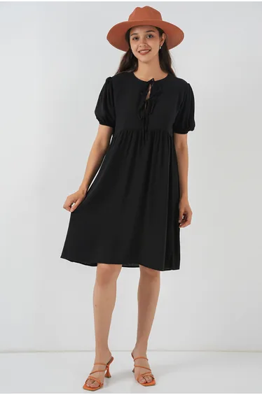 BDART Midi Dress with Bow Tie Closure