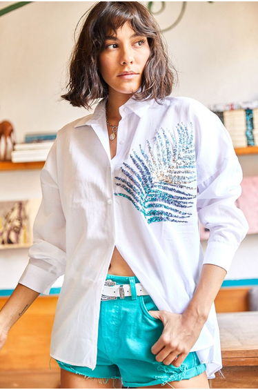 Shirt - White - Oversize