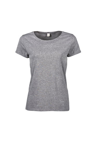 Tee Jays Womens/Ladies Roll Sleeve Cotton T-Shirt - Heather Grey