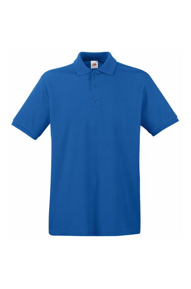 Fruit Of The Loom Premium Mens Short Sleeve Polo Shirt - Royal