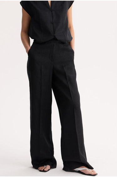 Linen Wide Leg Trousers