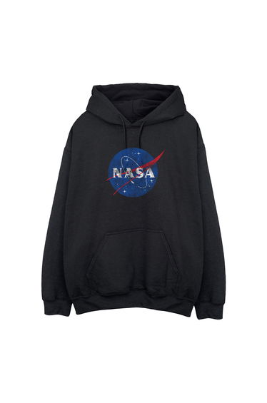 NASA Mens Insignia Logo Hoodie - Black