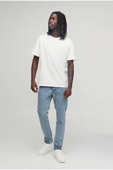 Basic Slim Fit Jeans - stonewash