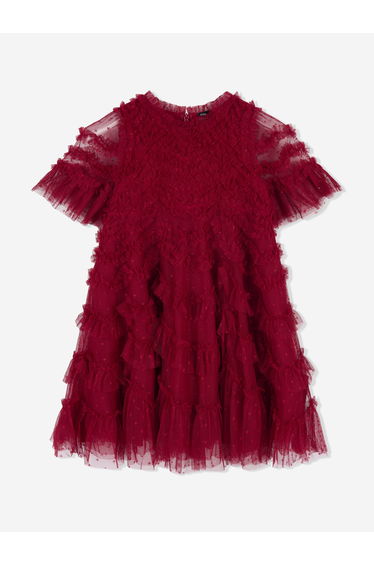 Girls Aviana Dress in Red