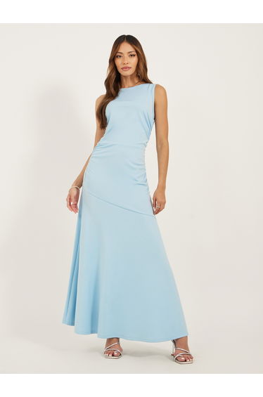 Plain Sleeveless Mermaid Maxi Dress