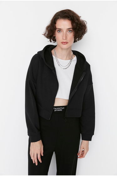 Sweatshirt - Black - Relaxed fit