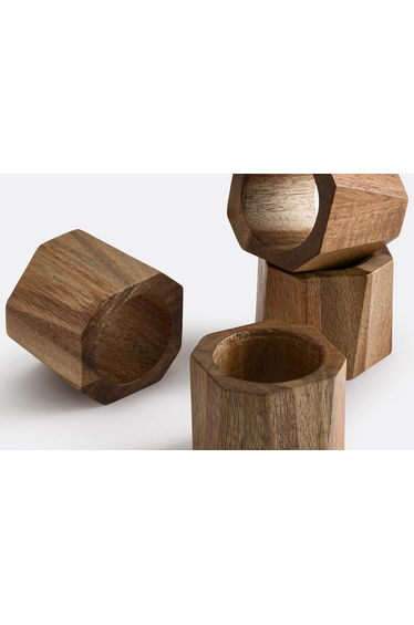 Set of 4 Akacito Acacia Napkin Rings