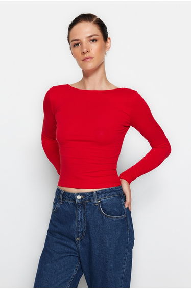Blouse - Red - Slim fit