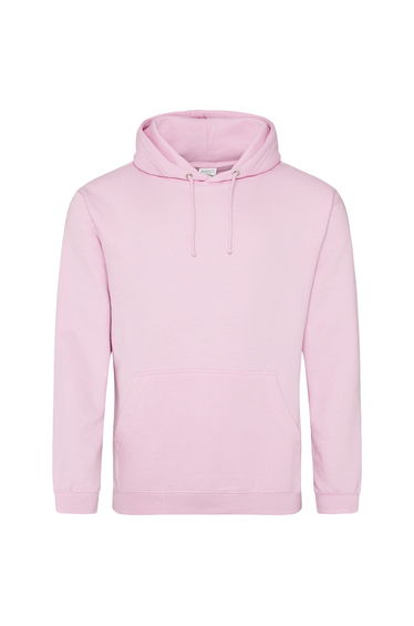 Awdis Unisex Adult College Hoodie - Baby Pink