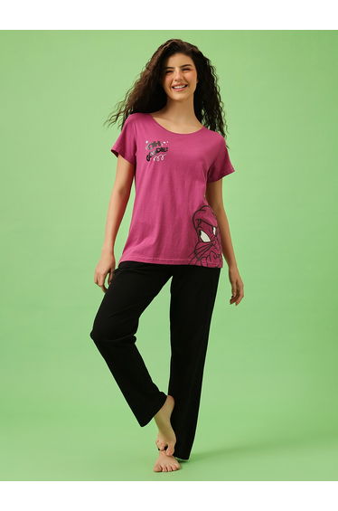 Pink Lola Bunny Print Cotton T-Shirt and Pyjama Set