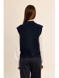 Sleeveless V-Neck Cardigan - 2
