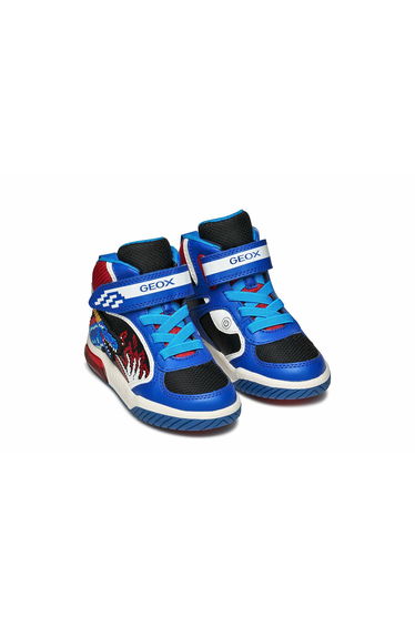 Kids Inek Breathable LED High Top Trainers