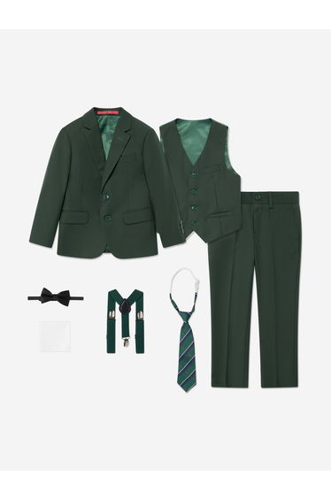 SUITLAB Boys 7 Piece Suit Set in Green
