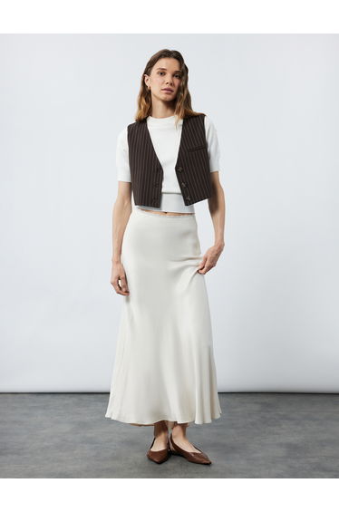 Midi Satin Skirt