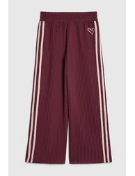 Girls Red Pinstripe Wide Leg Trousers
