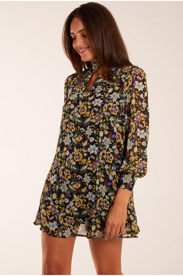High Neck Swing Dress