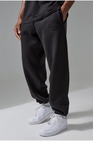 Man Active Training Dept Oversized Embossed Jogger - black