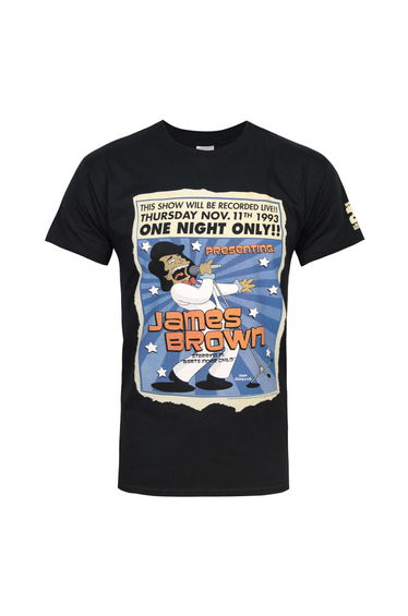 The Simpsons Mens James Brown One Night T-Shirt - Black