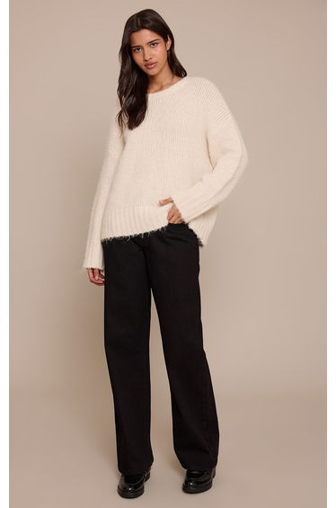 Tall Black Mid Rise Wide Leg Jeans