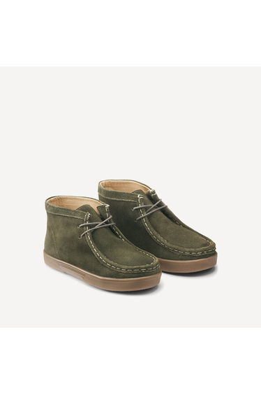 Kids Leather Ankle Boots with Laces