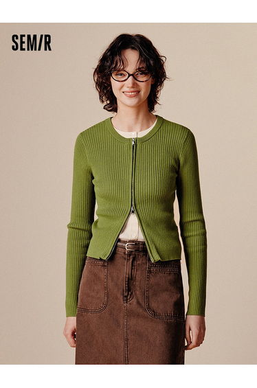Women's Solid Colored Knitted Cardigan