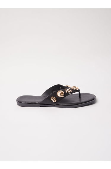 Seashell Embellished Flip Flops