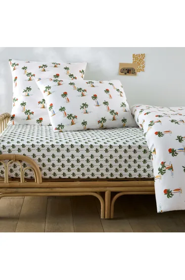 شراشف سرير بمطاط لا ريدوت انتيريورز باللون الأخضر