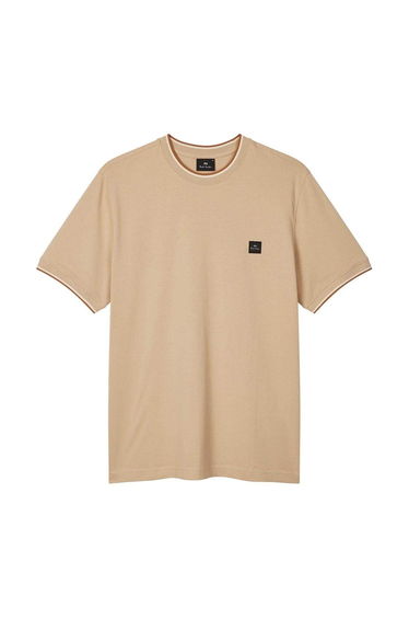 Paul Smith Mens Patch Logo T-Shirt - Beige