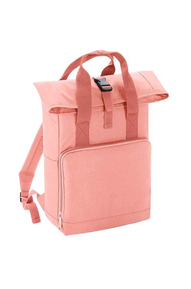 Bagbase Unisex Adult Roll Top Twin Handle Backpack - Blush Pink