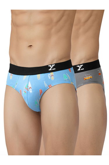 Pack of 2 - Men Surf Cotton Printed Briefs