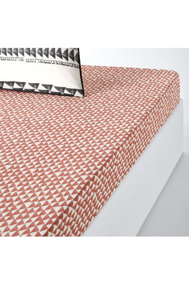 Tiebele Geometric 100% Cotton Fitted Sheet
