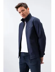 TOMMY Men's Solid Scuba Zip-Front Jacket - 4