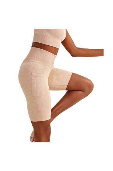 TriDri Womens/Ladies Melange Melange Seamless 3D Cycling Shorts - Nude