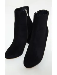 Black Behati Faux Suede Ankle Boots - 3