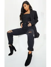 Black Behati Faux Suede Ankle Boots
