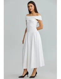 Off Shoulder Occasion Dress - 1