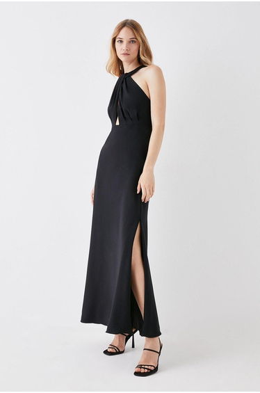 Petite Twist Halterneck Maxi Dress