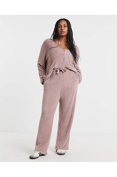 Fluffy Wide Leg Jogger