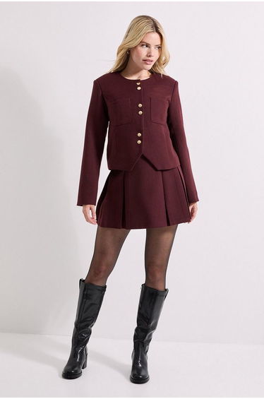 Collarless Jacket